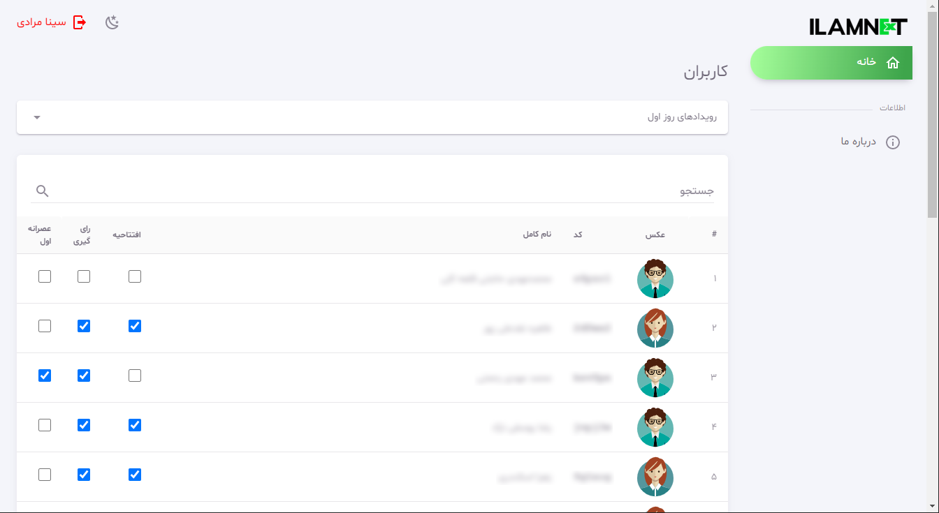 تصویری از سامانه مدیریت رویداد ایلام نکست